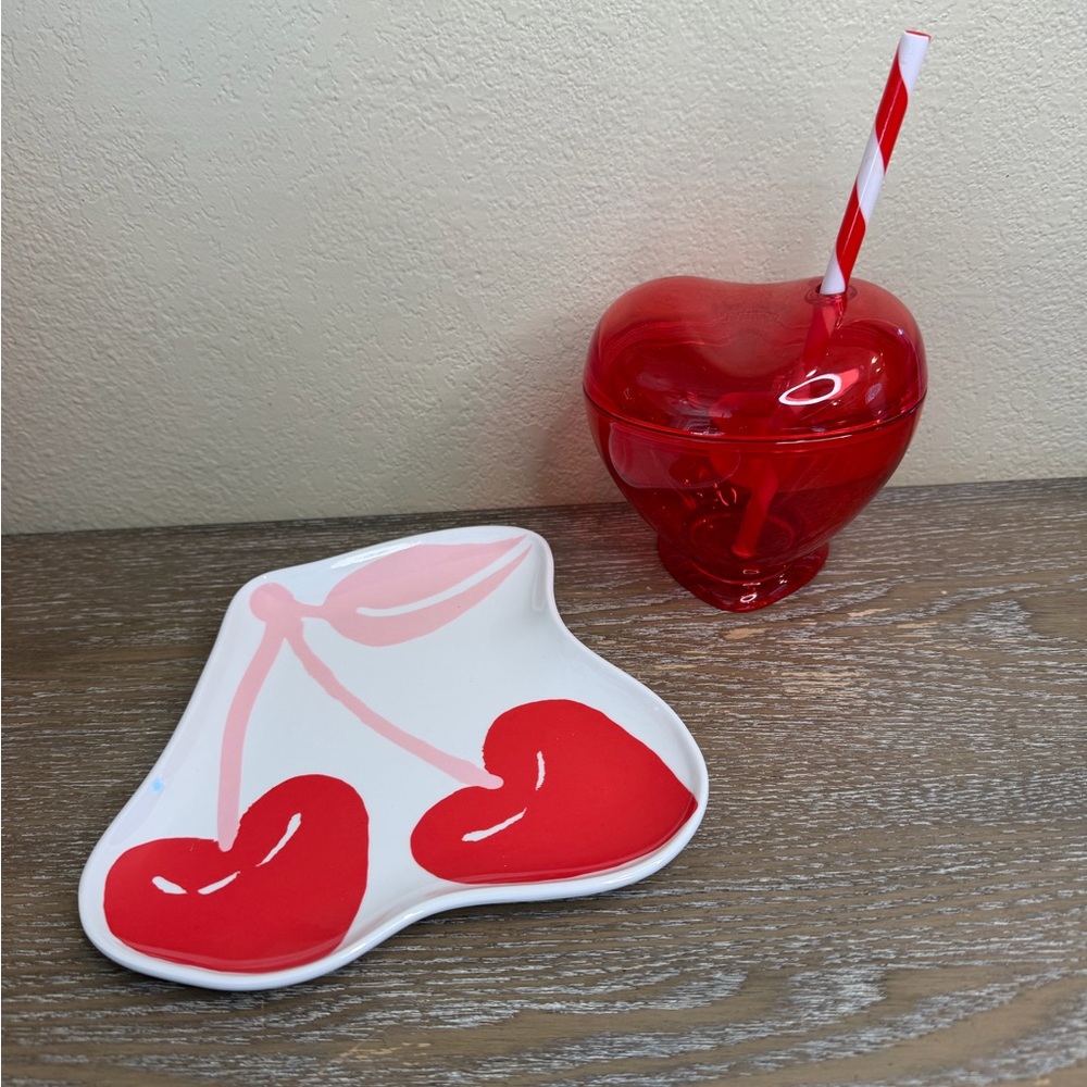 New Target Cherry Plate & Tumbler